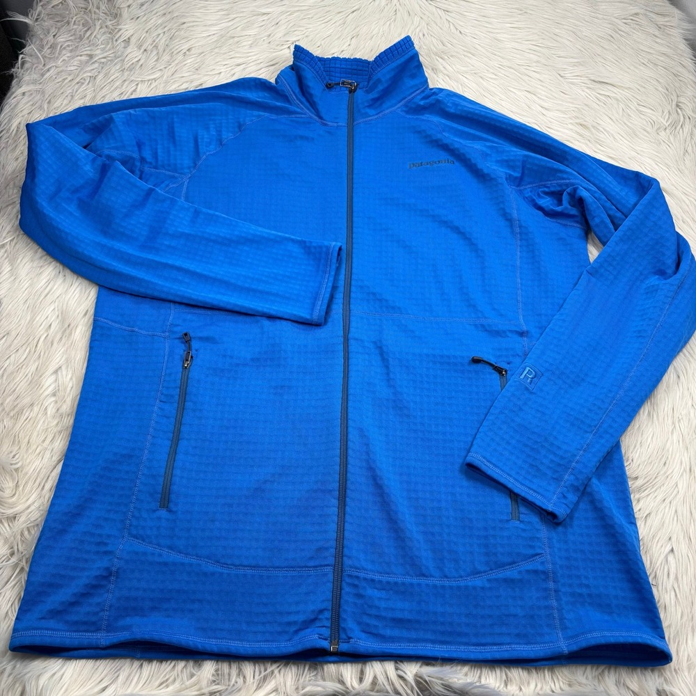 Patagonia Men's XXL Blue R1 Full-Zip Jacket Hiking Camping Gorpcore